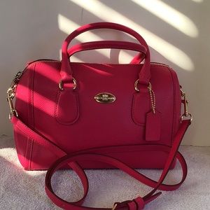 Pink/Ruby Coach Handbag Crossover New